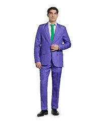 Suitmeister Men's Official Joker Costume Suit - Dc Comics Purple