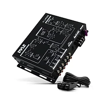 Pyle 3-Way Electronic Crossover - Remote Subwoofer Control, High/Low-Pass, 6-Channel Output, Black (PLXR3B)