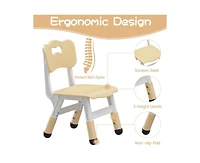 gaomon Toddler Table and 4 Chairs Set with Graffiti Desktop, Height Adjustable Kids Table and Chairs Set with Storage, Non-Slip Legs, Kids Activity Ta