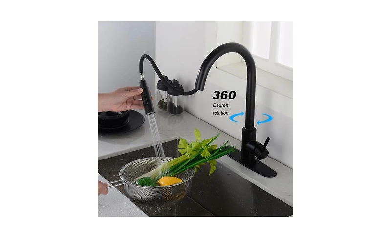 Slickblue Touch-Activated Kitchen Faucet with Pull-Down Sprayer and Easy Installation