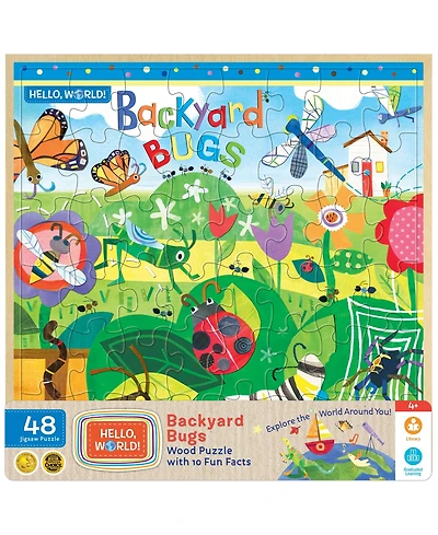 MasterPieces Hello, World! - Backyard Bugs 48 Piece Wood Jigsaw Puzzle
