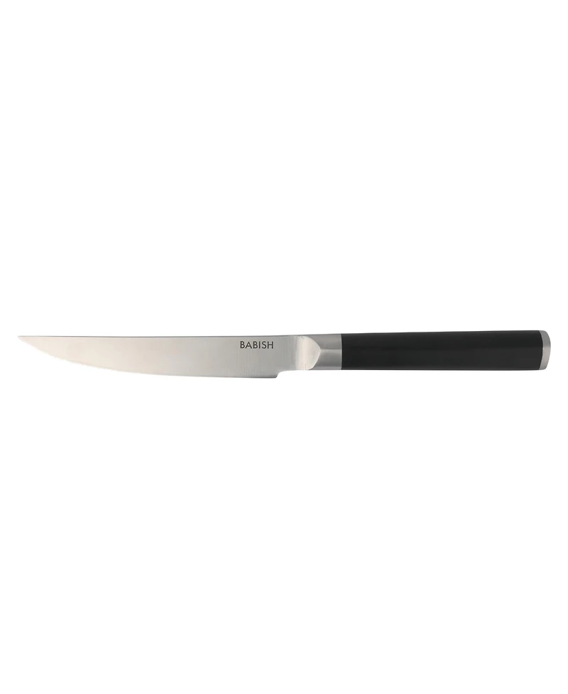 Babish High-Carbon 1.4116 German Steel 15 Piece Full Tang Forged Cutlery Kitchen Knife Block Set - Black