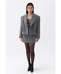Nocturne Women's Oversized Padded Shoulder Jacket