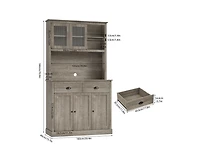 gaomon Kitchen Pantry Storage Cabinet, 71" Tall Wood Pantry Cabinet with Microwave Stand, Modern Kitchen Hutch Cabinet
