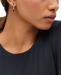 Grown With Love Lab Grown Emerald (2-3/4 ct. t.w.) & Lab Grown Diamond (3/4 ct. t.w.) Drop Earrings in 14k Gold (Also in Lab Grown Ruby & Lab Grown Sa
