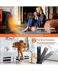Sugift 1500W Ptc Fast Heating Space Heater with Remote Control