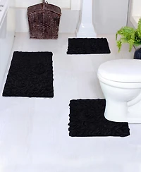 Home Weavers Bell Flower -Pc. Bath Rug Set