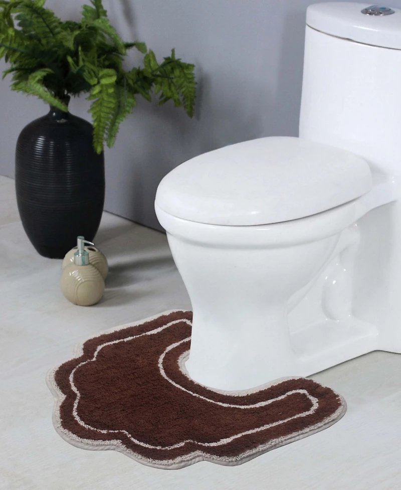 Home Weavers Allure Bathroom U-Shape Contour Toilet Rug, 20" x