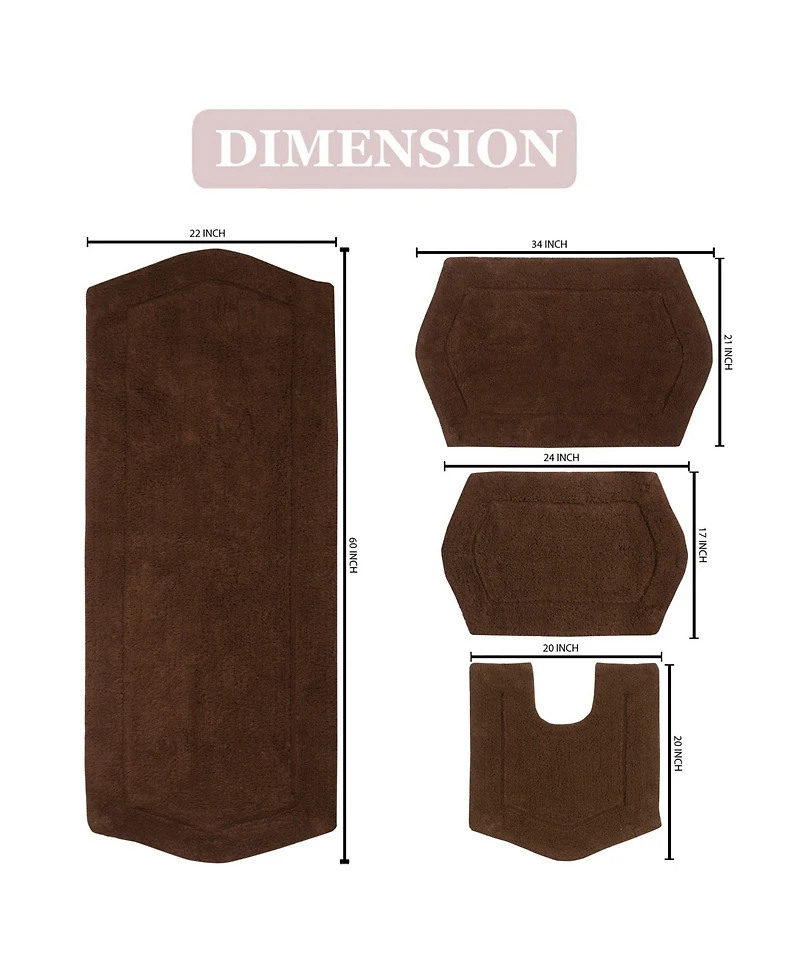 Home Weavers Waterford 4-Pc. Bath Rug Set