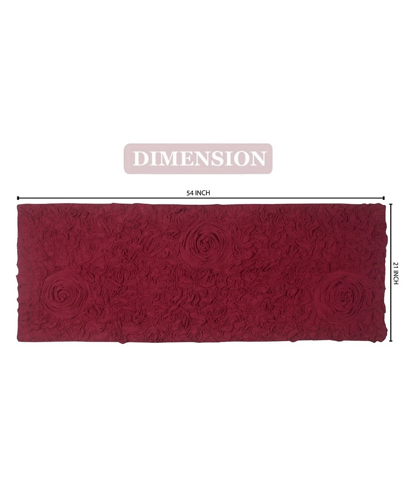 Home Weavers Bell Flower Runner Bath Rug, 21" x 54"