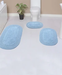 Home Weavers Double Ruffle 3-Pc. Bath Rug Set