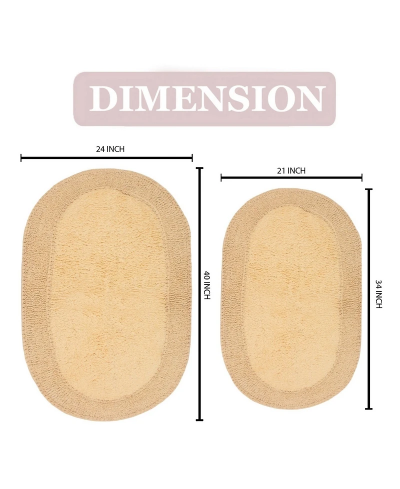 Home Weavers Double Ruffle 2-Pc. Bath Rug Set