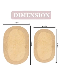 Home Weavers Double Ruffle 2-Pc. Bath Rug Set