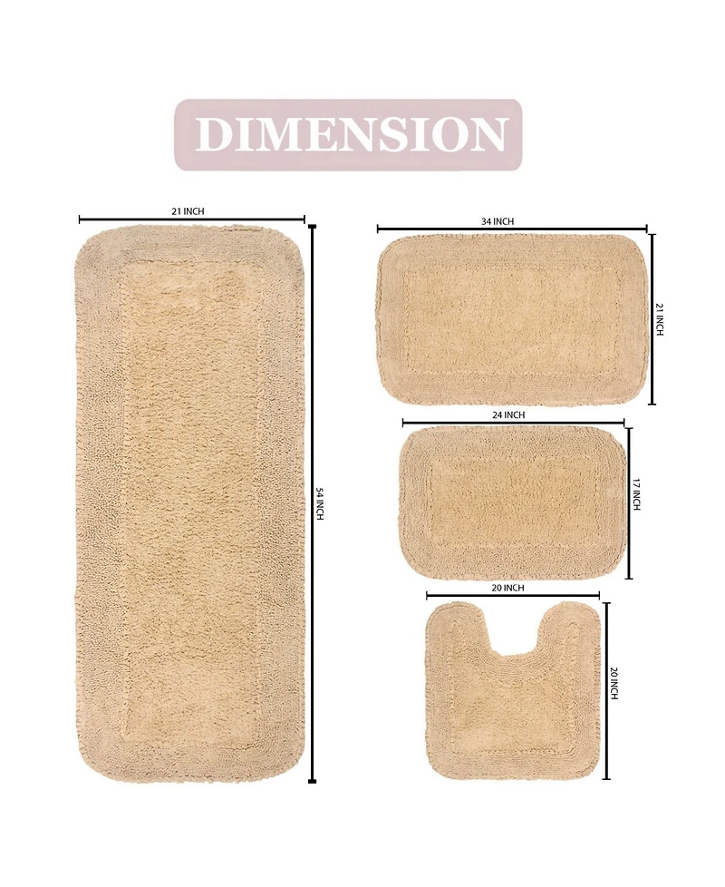 Home Weavers Radiant 4-Pc. Bath Rug Set