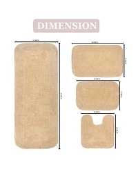 Home Weavers Radiant 4-Pc. Bath Rug Set