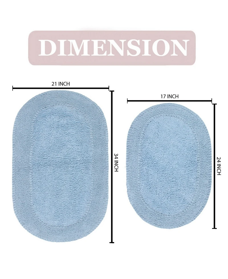 Home Weavers Double Ruffle -Pc. Bath Rug Set