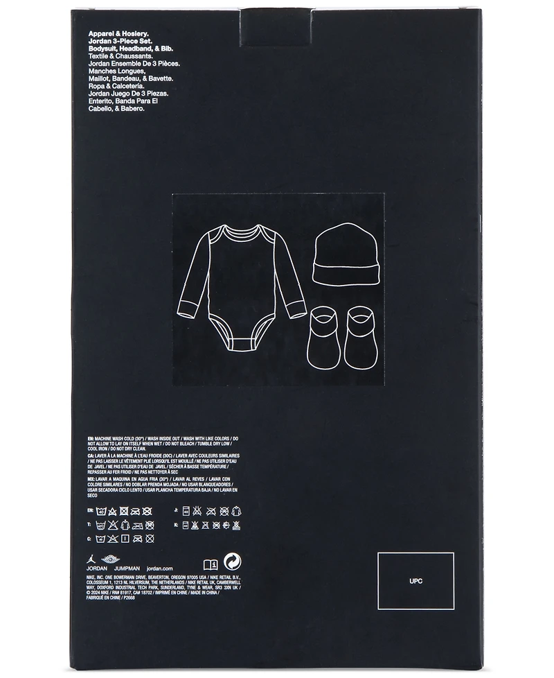 Jordan Baby See Me Shine Cap, Bodysuit & Booties, 3 Piece Set