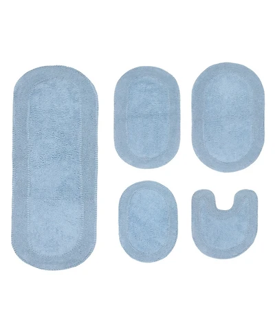 Home Weavers Double Ruffle 5-Pc. Bath Rug Set