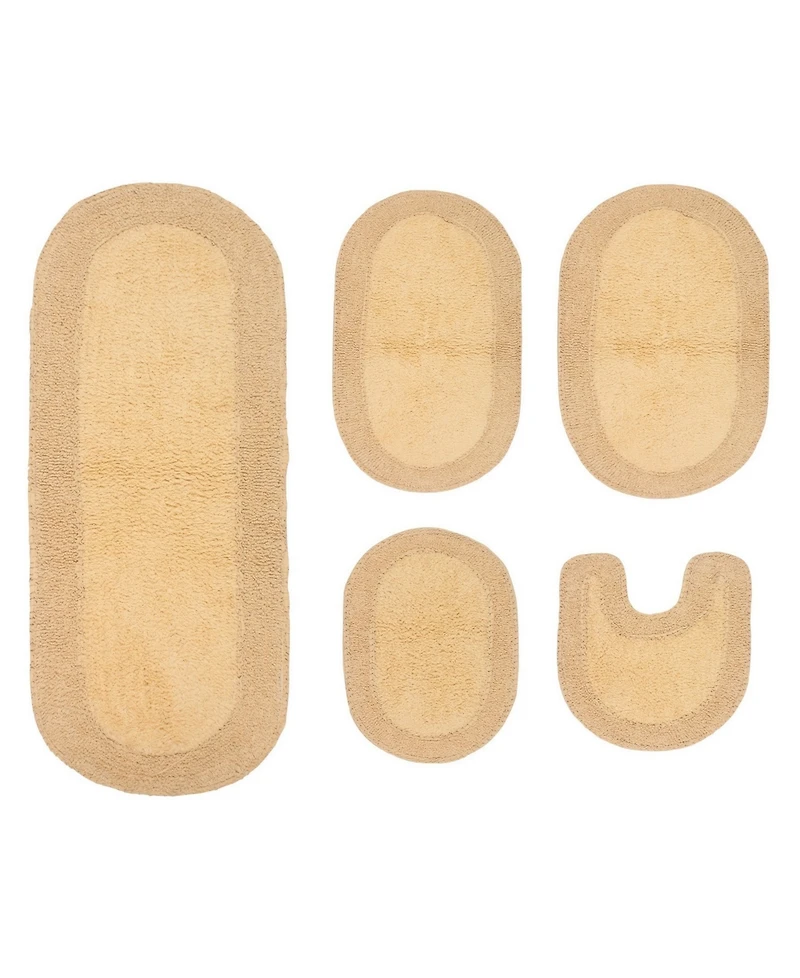Home Weavers Double Ruffle 5-Pc. Bath Rug Set