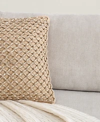 Boho Living Jada Jute Decorative Pillows 2 Piece Set, 20" x