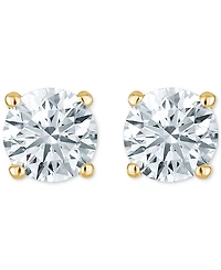 Diamond Four Prong Stud Earrings (3/8 ct. tw) 14k White Gold or