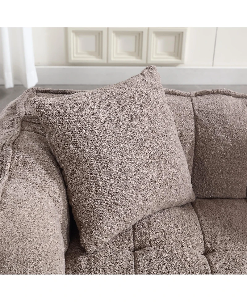 The Pop Home Two-Person Beanbag Chair with Foam Core, Comfortable Recliner Sofa for Gaming and Tv-The