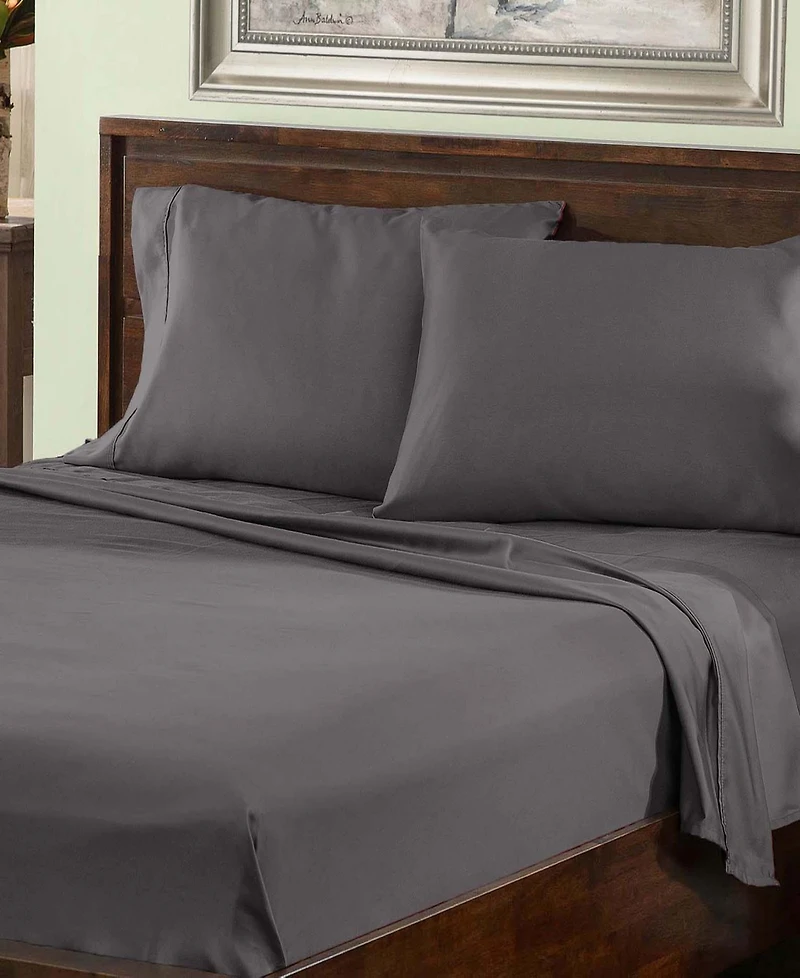 Superior 800 Thread Count Cotton Solid Deep Pocket Bed Sheet Set, Queen