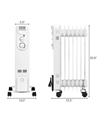 Sugift 1500W Electric Space Heater with 3 Heat Settings and Safe Protection