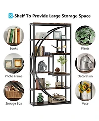 Tribesigns 70.8 inch Tall Bookshelf with 8 Open Storage Shelf,Industrial 5-Tier Etagere Bookcase