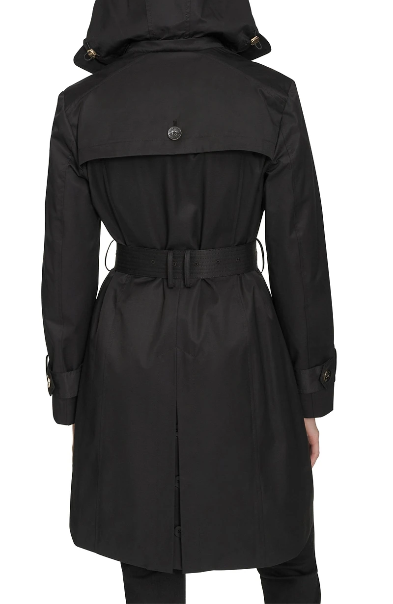Cole Haan Signature Women's 36 1/2” D/B Trench Coat With Removable Hood