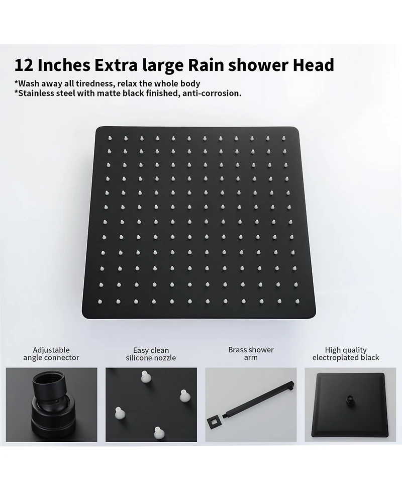 Slickblue Waterfall Tub and Shower Faucet Set For Rain Shower System