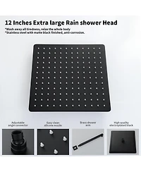 Slickblue Waterfall Tub and Shower Faucet Set For Rain Shower System