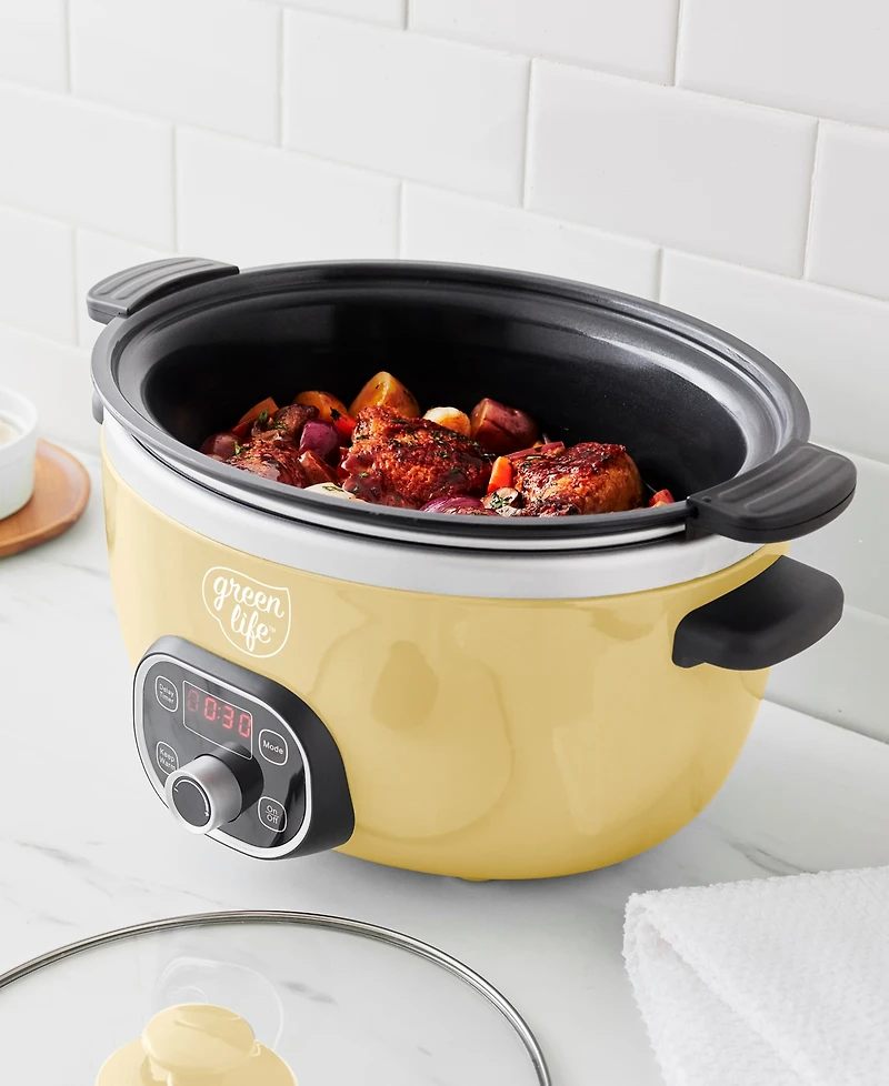 GreenLife Ceramic Nonstick Healthy Cook Duo Slow Cooker