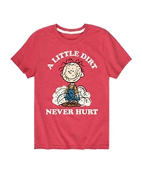 Peanuts Big Boys A Little Dirt Never Hurt Graphic Tee