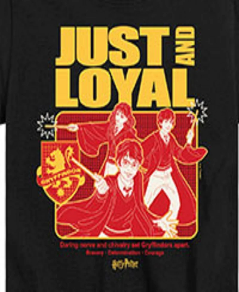 Harry Potter Big Boys Just and Loyal Graphic Tee