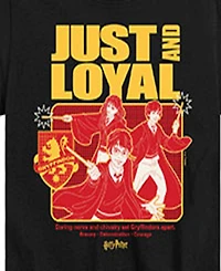 Harry Potter Big Boys Just and Loyal Graphic Tee