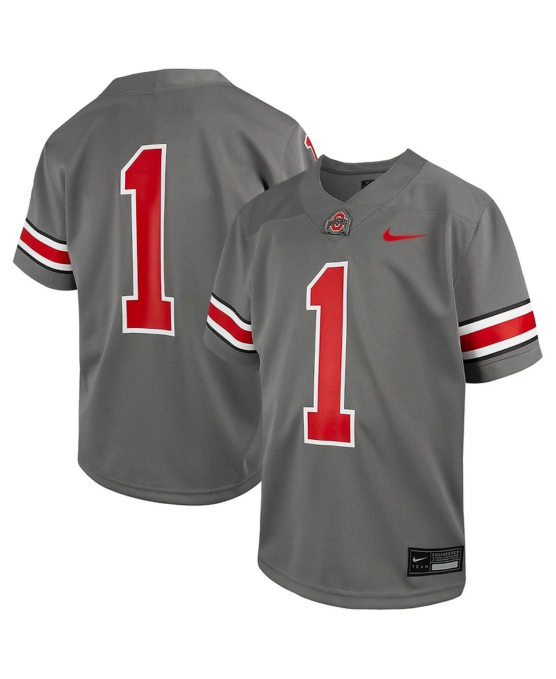 Nike Big Boys and Girls 1 Steel Ohio State Buckeyes Alternate Game Jersey
