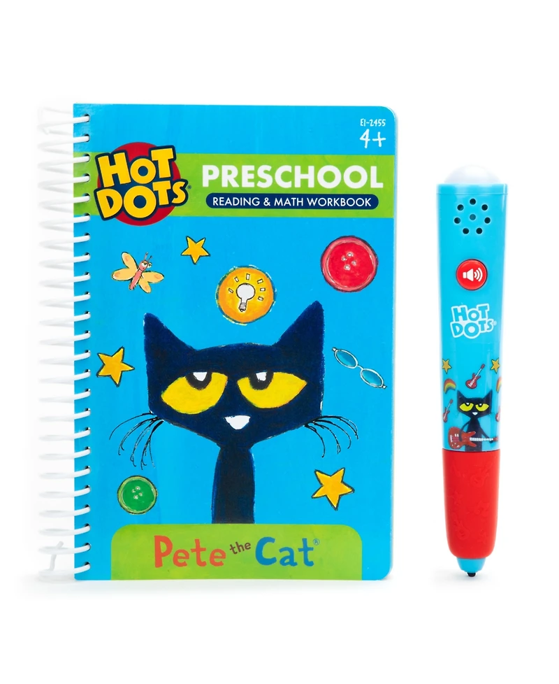Educational Insights Hot Dots Pete the Cat Preschool Reading Math