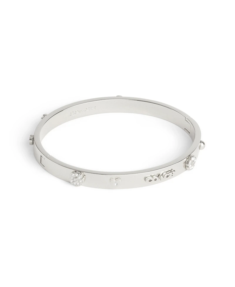 Coach Faux Stone Signature Mixed Motif Bangle Bracelet