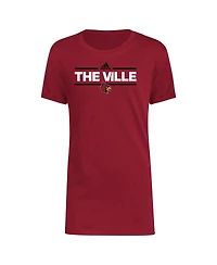 Adidas Big Boys and Girls Red Louisville Cardinals Basic Dassler T-Shirt