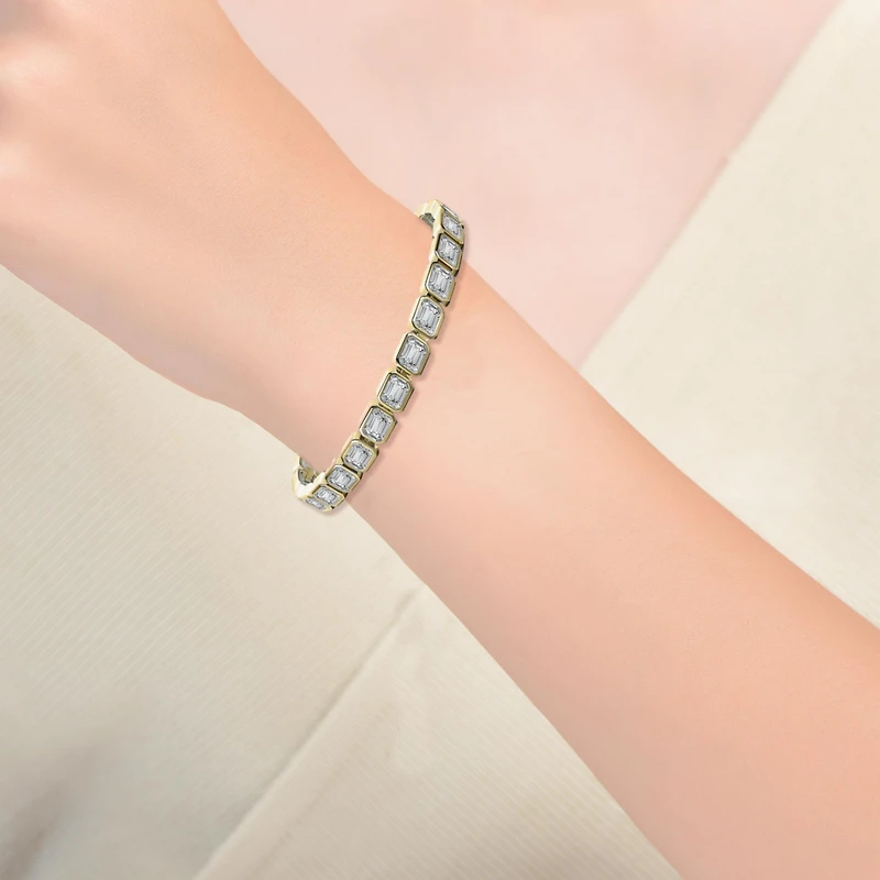 Elegant Green Cubic Zirconia Tennis Bracelet