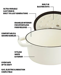 Smith and Clark Blue Gradient 5-Quart Enameled Cast Iron Dutch Oven