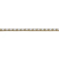 Sterling Silver 14k Gold Baguette Cubic Zirconia Tennis Bracelet