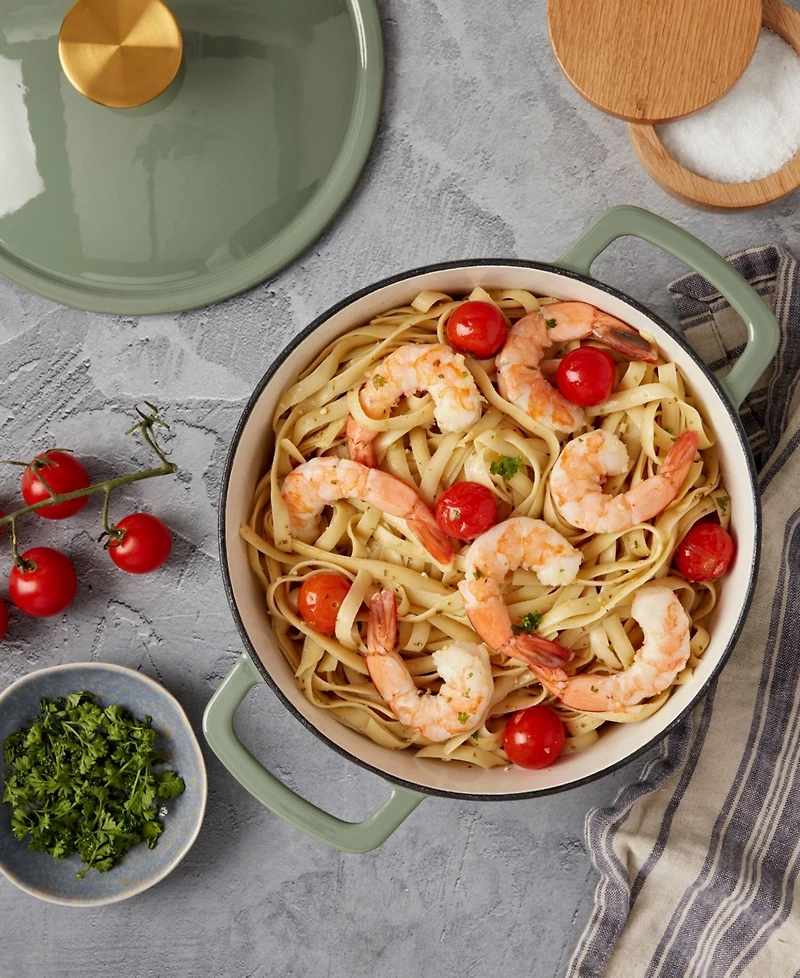 Smith and Clark Sage Green 3-Quart Enameled Cast Iron Dutch Oven