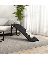 PawHut Dog Ramp w/ Non-Slip Carpet and Top Platform, 74" x 16" x 25",