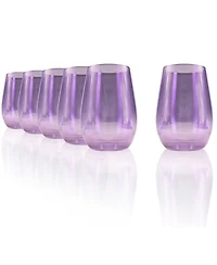 Stolzle Lausitz Mirrors Violet Tumblers, Set of 6