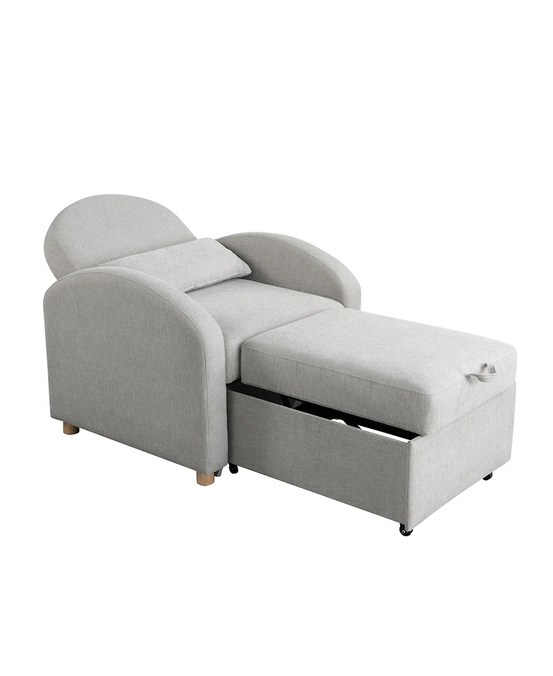 Serta 35.2" Polyester Toluca Convertible Chair