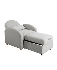 Serta 35.2" Polyester Toluca Convertible Chair