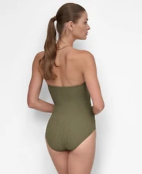 Dkny Women's Textured Shirred One-Piece Swimsuit