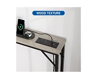Gaomon Slim Console Table with Built-in Outlets, Narrow Console Table for Small Spaces, Behind Your Couch or in Tight Areas. Industrial-Style Sofa Tab